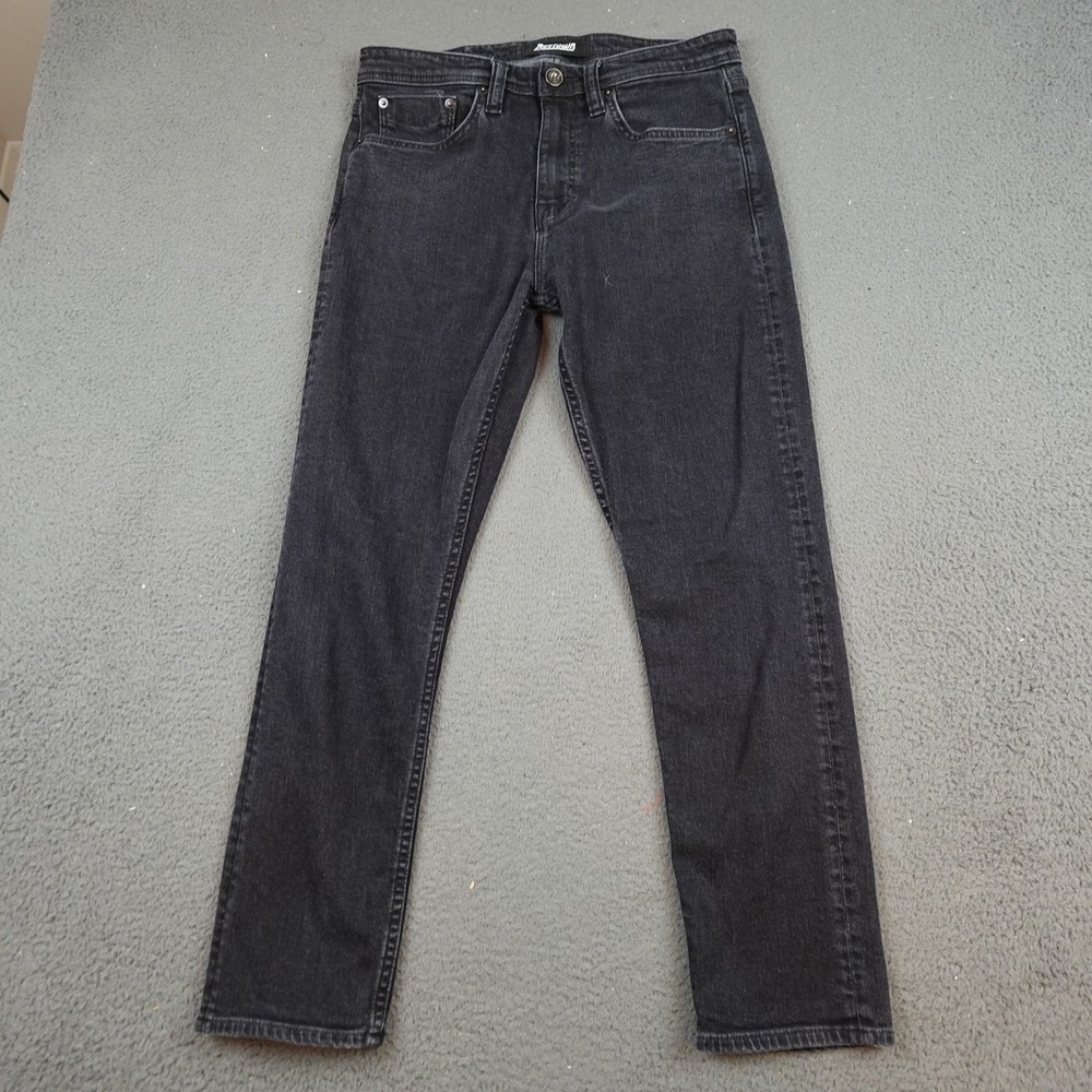 Revtown Decade Denim Taper Jeans Mens 30x28 Gray Charcoal Stretch Tapered Fit